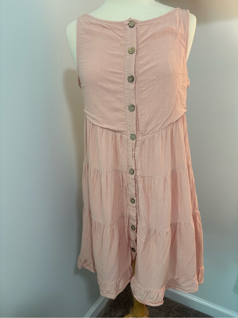 Altar’d State Tiered Button-Front Dress